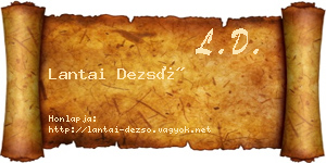 Lantai Dezső névjegykártya